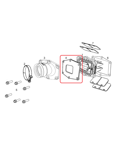 JUNTA CAJA LAMINAS TUBERA ENDURO GAS GAS V-FORCE 4