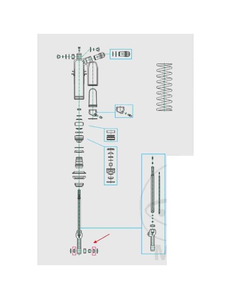 CASQUILLO VASTAGO PISTON KAYABA AMORTIGUADOR