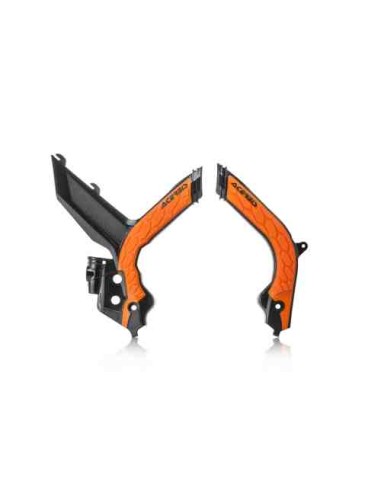 PROTECTORES DE CHASIS ACERBIS X-GRIP KTM EXC 250/300 20-23 EXCF 250-500 20-23 NEGRO NARANJA