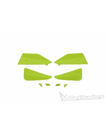 KIT DE DEFLECTORES Y CONECTORES BARKBUSTERS SABRE COLOR AMARILLO HIVIZ
