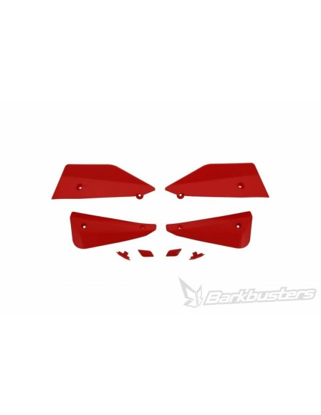 KIT DE DEFLECTORES Y CONECTORES BARKBUSTERS SABRE COLOR ROJO