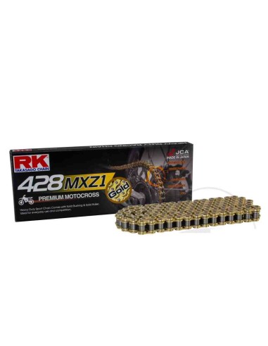 CADENA RK 428 MXZ1 SIN RETENES 124 PASOS ORO