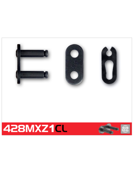 ENGANCHE DE CADENA CLIP RK 428 MXZ1 NEGRA