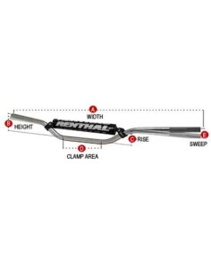 MANILLAR TRIAL RENTHAL 22.2MM 5.0 TITANIO 2