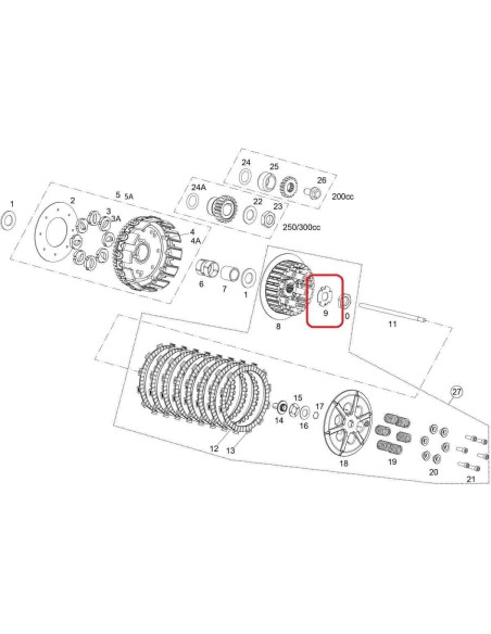 ARANDELA PRECINTO CORONA EMBRAGUE GAS GAS ENDURO 2018