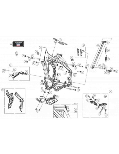 PROTECTORES DE CHASIS GAS GAS EC 250/300 18-19 RIEJU MR 300 NEGROS