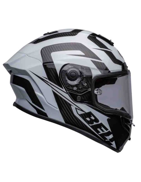 CASCO BELL RACE STAR FLEX DLX LABYRINTH BLANCO NEGRO