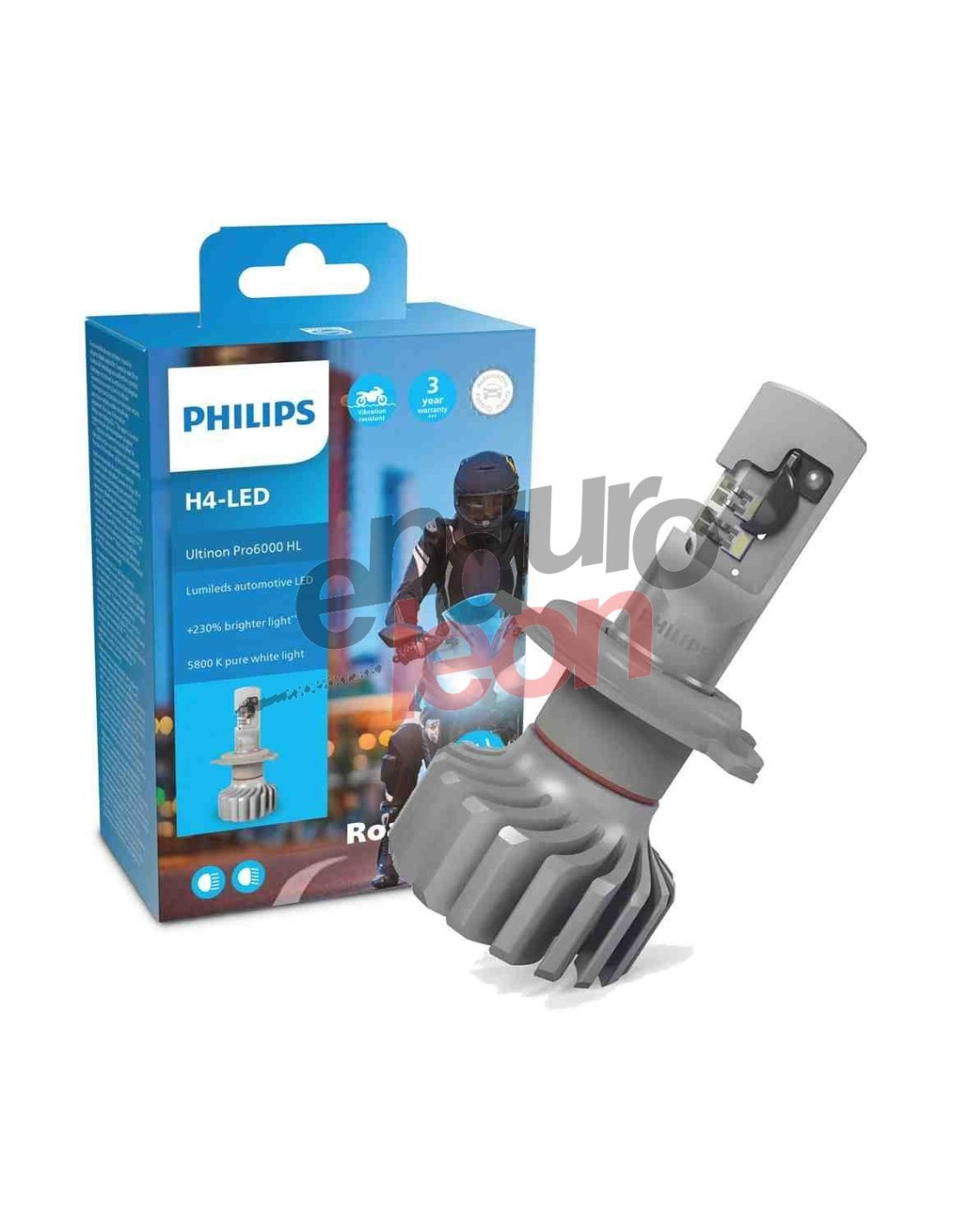 Lámpara Philips Ultinon Pro6000 H4-LED para faros Moto Homologada