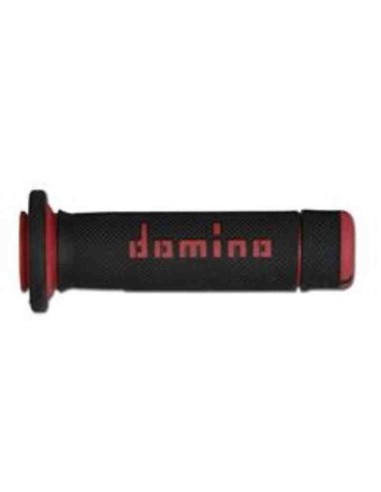 PUÑOS DOMINO ATV QUAD 22 MM 118 MM DOBLE COMPUESTO NEGRO ROJO