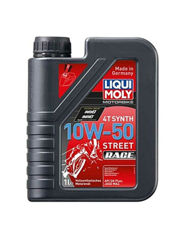 ACEITE LIQUI MOLY 4T 100% SINTETICO 10W50 STREET RACE - 1 LITRO