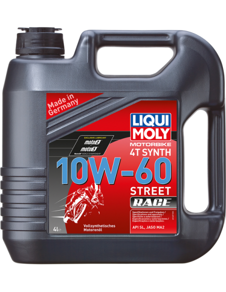 ACEITE LIQUI MOLY 100% SINTETICO 10W60 STREET RACE - 4 LITROS