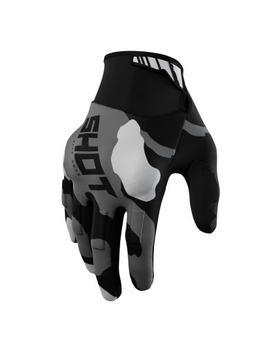 GUANTES SHOT DRIFT CAMO NEGRO GRIS 2024