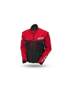 CHAQUETA UFO ENDURO TAIGA ROJA CON PROTECCIONES 2024