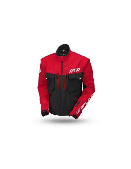 CHAQUETA UFO ENDURO TAIGA ROJA CON PROTECCIONES 2024