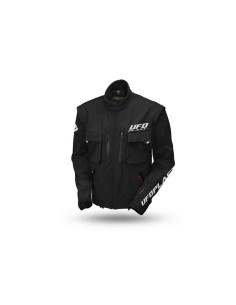 CHAQUETA UFO ENDURO TAIGA NEGRA CON PROTECCIONES 2024
