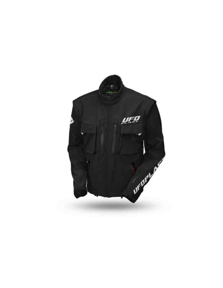 CHAQUETA UFO ENDURO TAIGA NEGRA CON PROTECCIONES 2024