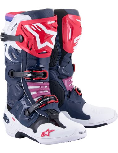 BOTAS ALPINESTARS TECH 10 SUPER VENTILADA NAVY BLANCA RAINBOW