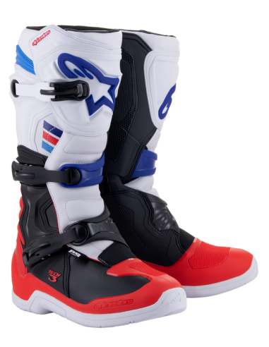 BOTAS ALPINESTARS TECH 3 BLANCA ROJA NEGRA