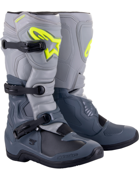 BOTAS ALPINESTARS TECH 3 DARK GRIS GRIS CLARO NEGRA