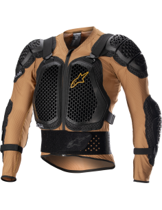 PETO ALPINESTARS BIONIC ACTION V2 SAND NEGRO TANGERINE