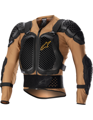 PETO ALPINESTARS BIONIC ACTION V2 SAND NEGRO TANGERINE