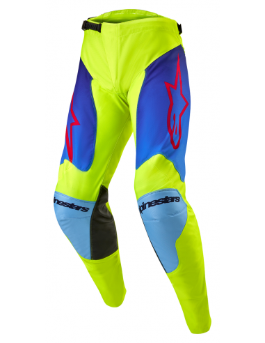 PANTALON ALPINESTARS RACER HOEN AMARILLO FLUOR AZUL NIGHT NAVY 2024