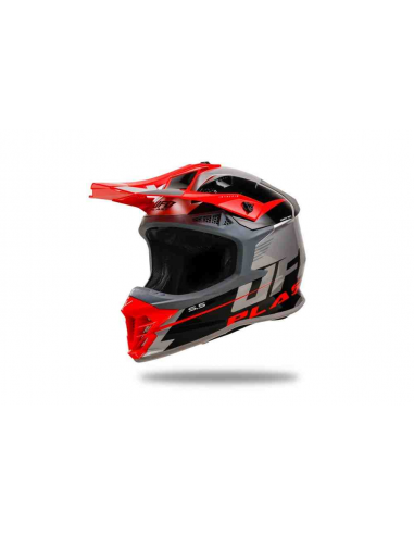 CASCO UFO INTREPID NEGRO GRIS ROJO 2024