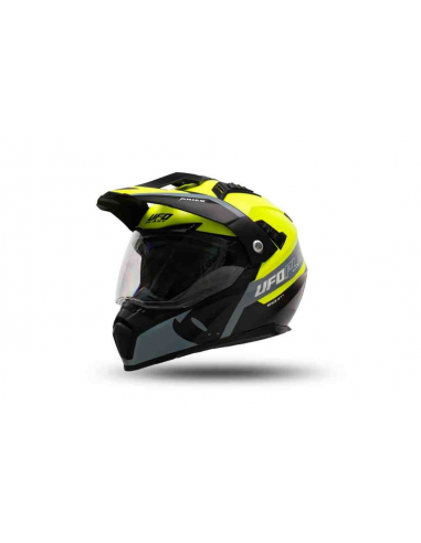 CASCO UFO ARIES NEGRO AMARILLO FLUOR 2024