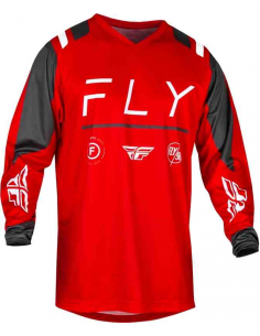 CAMISETA FLY RACING F-16 ROJA ANTRACITA BLANCA 2024