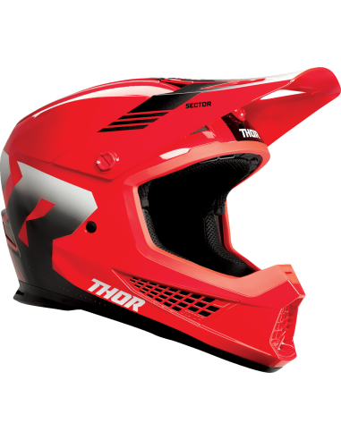 CASCO THOR SECTOR 2 CARVE ROJO NEGRO BLANCO 2024