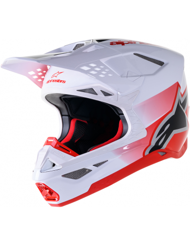 CASCO ALPINESTARS SUPERTECH S-M10 ROJO BLANCO 2024